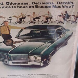 1970 Oldsmobile Ninety-Eight Magazine Print Ad GM General Motors